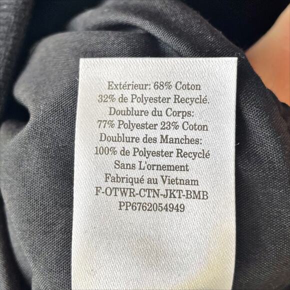 Everlane Womens Cotton Bomber Jacket Small Black NWT - Picture 10 of 10